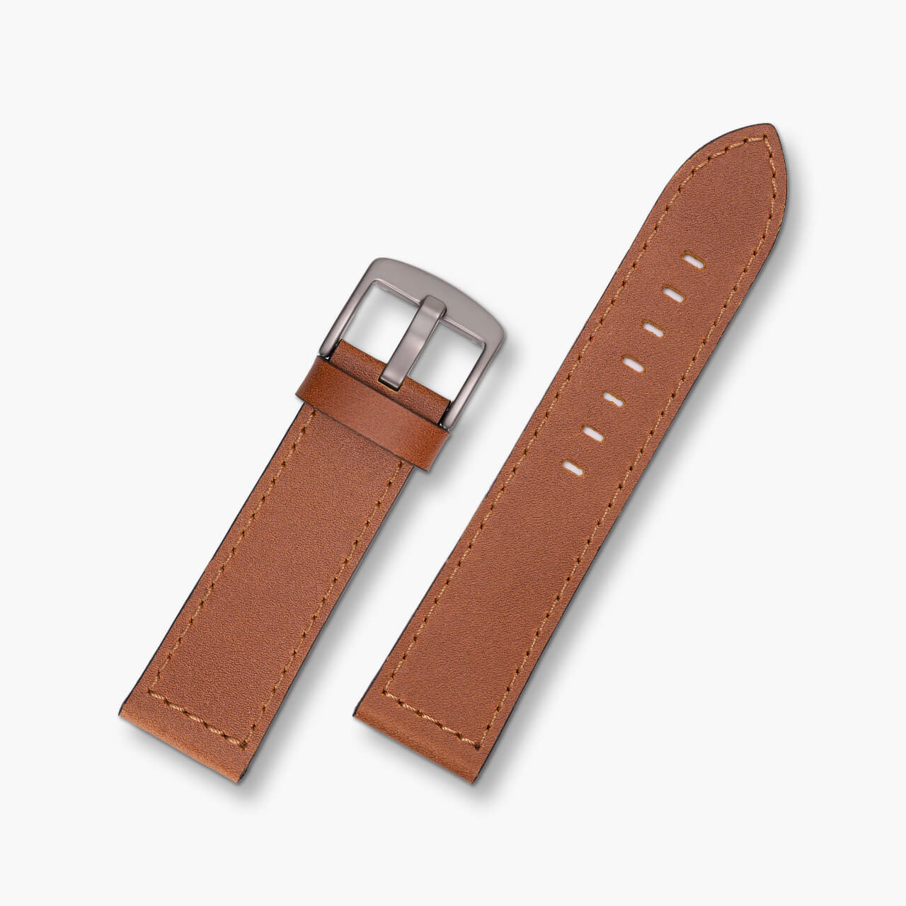 WH-24 Brown Leather Silver Buckle