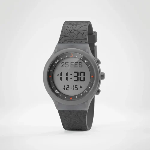 Alfajr Sport Watch WY-16 Caligraphy Gray