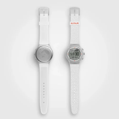 Alfajr Sport Watch WY-16 Caligraphy White